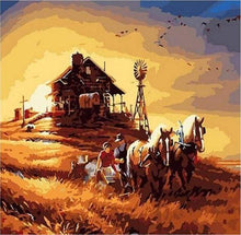 Laden Sie das Bild in den Galerie-Viewer, Malen nach Zahlen für Erwachsene | Pferde in der Ranch | Figured'Art