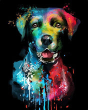 Laden Sie das Bild in den Galerie-Viewer, Malen nach Zahlen für Erwachsene | Hund abstrakt | Figured'Art
