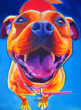 Laden Sie das Bild in den Galerie-Viewer, Malen nach Zahlen für Erwachsene | Bunter Hund mit ausgestreckter Zunge | Figured'Art
