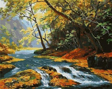 Laden Sie das Bild in den Galerie-Viewer, Malen nach Zahlen für Erwachsene | Fließender Fluss | Figured'Art