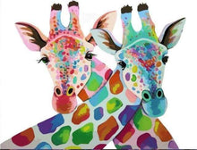 Laden Sie das Bild in den Galerie-Viewer, Malen nach Zahlen für Erwachsene | Buntes Giraffenpärchen | Figured'Art