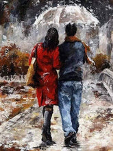 Laden Sie das Bild in den Galerie-Viewer, Malen nach Zahlen für Erwachsene | Paar und Regenschirm | Figured'Art