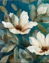 Laden Sie das Bild in den Galerie-Viewer, Malen nach Zahlen für Erwachsene | Dunkelweiße Blumen | Figured'Art