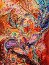 Laden Sie das Bild in den Galerie-Viewer, Diamond Painting, Pfaue abstrakt
