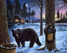 Laden Sie das Bild in den Galerie-Viewer, Diamond Painting, Bär im Schnee