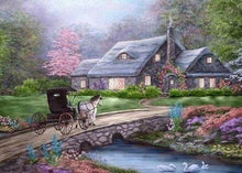 Laden Sie das Bild in den Galerie-Viewer, Diamond Painting, Wagen auf der Brücke