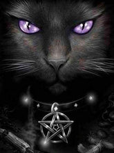 Laden Sie das Bild in den Galerie-Viewer, Diamond Painting, Katze mit violetten Augen