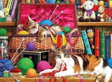 Laden Sie das Bild in den Galerie-Viewer, Diamond Painting, Spielende Katzen