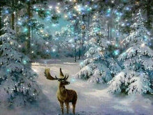 Laden Sie das Bild in den Galerie-Viewer, Diamond Painting, Hirsch im Winter