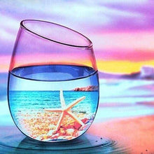 Laden Sie das Bild in den Galerie-Viewer, Diamond Painting, Glas Wasser mit Seestern