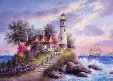 Laden Sie das Bild in den Galerie-Viewer, Diamond Painting, Leuchtturm auf der Halbinsel