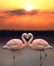 Laden Sie das Bild in den Galerie-Viewer, Diamond Painting, Flamingopaar