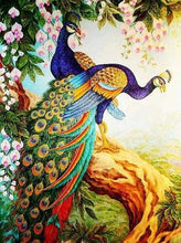 Laden Sie das Bild in den Galerie-Viewer, Diamond Painting, Pfaue auf einem Ast