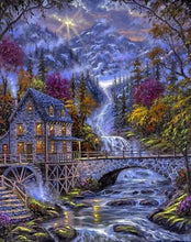 Laden Sie das Bild in den Galerie-Viewer, Diamond Painting, Fluss in der Nacht