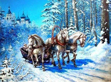Laden Sie das Bild in den Galerie-Viewer, Diamond Painting, Schlitten im Schnee