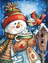 Laden Sie das Bild in den Galerie-Viewer, Diamond Painting, Schneemann und heiße Schokolade