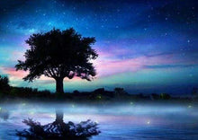 Laden Sie das Bild in den Galerie-Viewer, Diamond Painting, Baum in der Nacht