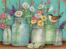 Laden Sie das Bild in den Galerie-Viewer, Diamond Painting, Vasen und Vogel
