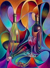 Laden Sie das Bild in den Galerie-Viewer, Diamond Painting, Wein abstrakt