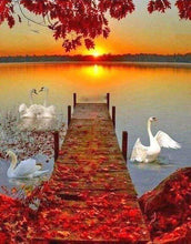 Laden Sie das Bild in den Galerie-Viewer, Diamond Painting, Ponton und Sonnenuntergang