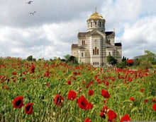 Laden Sie das Bild in den Galerie-Viewer, Malen nach Zahlen für Erwachsene | Kirche auf dem Land | Figured'Art