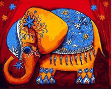 Laden Sie das Bild in den Galerie-Viewer, Malen nach Zahlen für Erwachsene | Elefant bereit für die Zeremonie | Figured'Art