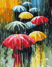 Laden Sie das Bild in den Galerie-Viewer, Malen nach Zahlen für Erwachsene | Menschen mit Regenschirme | Figured'Art