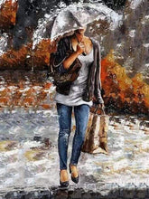 Laden Sie das Bild in den Galerie-Viewer, Malen nach Zahlen für Erwachsene | Frau im Regen | Figured'Art