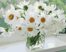 Laden Sie das Bild in den Galerie-Viewer, Malen nach Zahlen Erwachsene Weiße Blumen Figured'Art