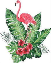 Laden Sie das Bild in den Galerie-Viewer, Malen nach Zahlen für Erwachsene | Blumen und Flamingo | Figured'Art