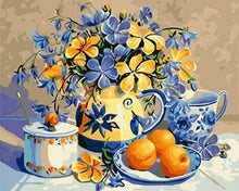 Laden Sie das Bild in den Galerie-Viewer, Malen nach Zahlen für Erwachsene | Blumen und Orangen | Figured'Art