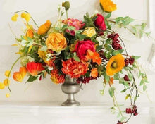 Laden Sie das Bild in den Galerie-Viewer, Malen nach Zahlen für Erwachsene | Orangefarbige Blumen | Figured'Art