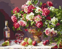 Laden Sie das Bild in den Galerie-Viewer, Malen nach Zahlen für Erwachsene | Blumen, Wein und Obst | Figured'Art