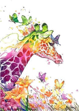 Laden Sie das Bild in den Galerie-Viewer, Malen nach Zahlen für Erwachsene | Moderne bunte Giraffe | Figured'Art