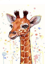 Laden Sie das Bild in den Galerie-Viewer, Malen nach Zahlen für Erwachsene | Lächelnde Giraffe | Figured'Art