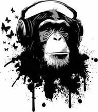 Laden Sie das Bild in den Galerie-Viewer, Malen nach Zahlen für Erwachsene | Gorilla mit Kopfhörer | Figured'Art