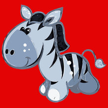 Laden Sie das Bild in den Galerie-Viewer, Malen nach Zahlen für Kinder | Graues Zebra | Figured'Art