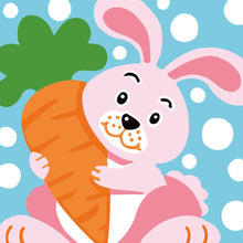 Laden Sie das Bild in den Galerie-Viewer, Malen nach Zahlen für Kinder | Hase mit Karotte | Figured'Art