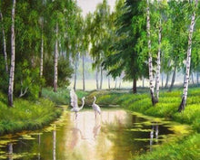 Laden Sie das Bild in den Galerie-Viewer, Malen nach Zahlen für Erwachsene | Reiher im Wasser | Figured'Art