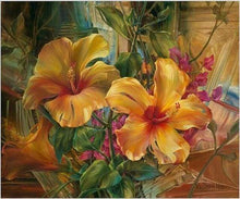 Laden Sie das Bild in den Galerie-Viewer, Malen nach Zahlen für Erwachsene | Oranger Hibiskus | Figured'Art