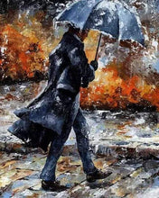 Laden Sie das Bild in den Galerie-Viewer, Malen nach Zahlen für Erwachsene | Mann zu Fuß im Regen | Figured'Art