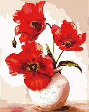 Laden Sie das Bild in den Galerie-Viewer, Malen nach Zahlen für Erwachsene | Schöne rote Mohnblumen | Figured'Art