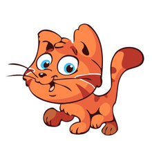 Laden Sie das Bild in den Galerie-Viewer, Malen nach Zahlen für Kinder | Katze Orange | Figured'Art