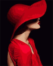 Laden Sie das Bild in den Galerie-Viewer, Malen nach Zahlen für Erwachsene | Die Frau in Rot | Figured'Art