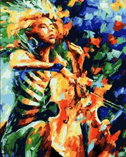 Laden Sie das Bild in den Galerie-Viewer, Malen nach Zahlen für Erwachsene | Der Cellist | Figured'Art