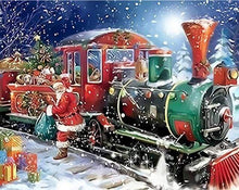 Laden Sie das Bild in den Galerie-Viewer, Malen nach Zahlen für Erwachsene | Der Zug des Weihnachtsmann | Figured'Art