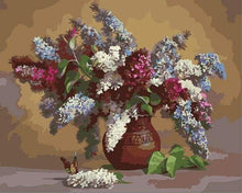 Laden Sie das Bild in den Galerie-Viewer, Malen nach Zahlen für Erwachsene | Flieder in einer Vase | Figured'Art