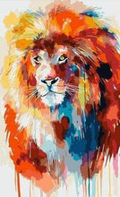Laden Sie das Bild in den Galerie-Viewer, Malen nach Zahlen Erwachsene Bunter Löwe Figured'Art