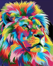 Laden Sie das Bild in den Galerie-Viewer, Malen nach Zahlen für Erwachsene | Löwe Pop Art 2 | Figured'Art