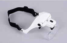 Laden Sie das Bild in den Galerie-Viewer, Brillenlupe mit LED Lampe